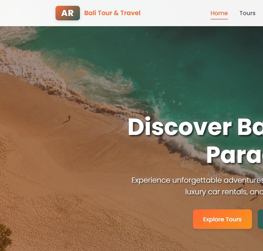 Screenshot AR Bali Tour & Travel