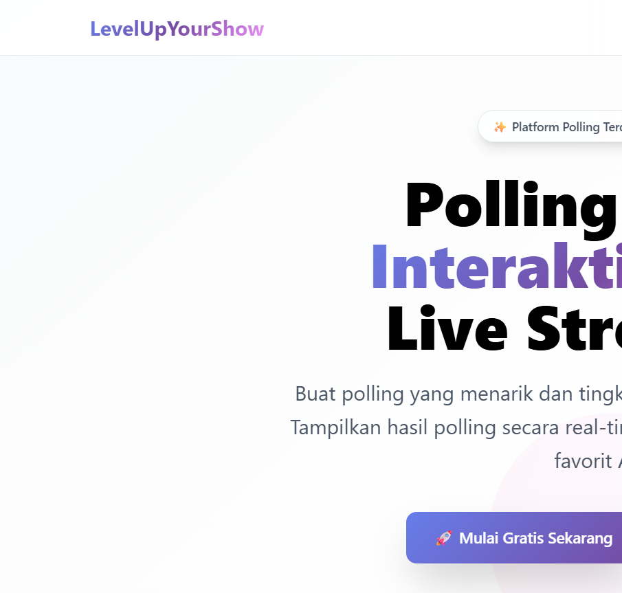 Screenshot LevelUpYourShow
