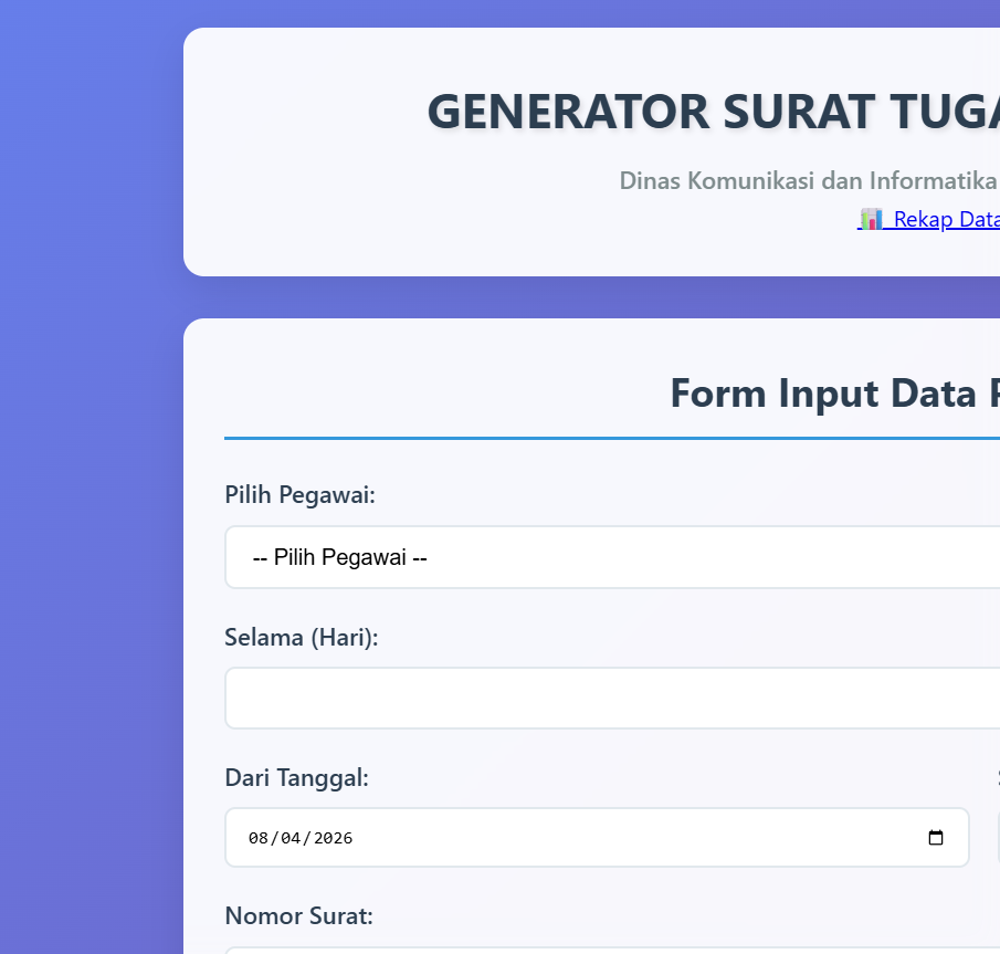 Screenshot Web SPPD Generator
